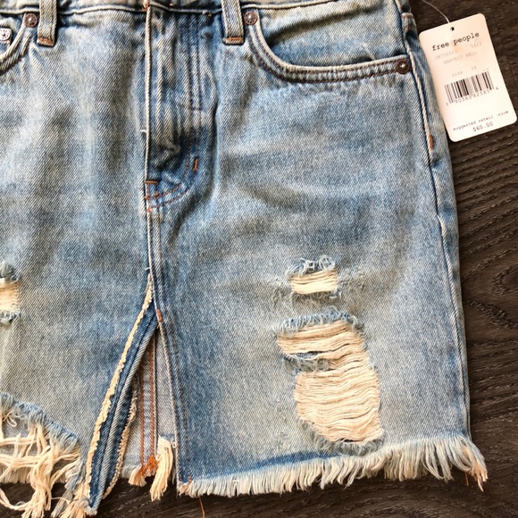 Free People Relaxed & Destroyed Distressed Skirt - Picture 7 of 8